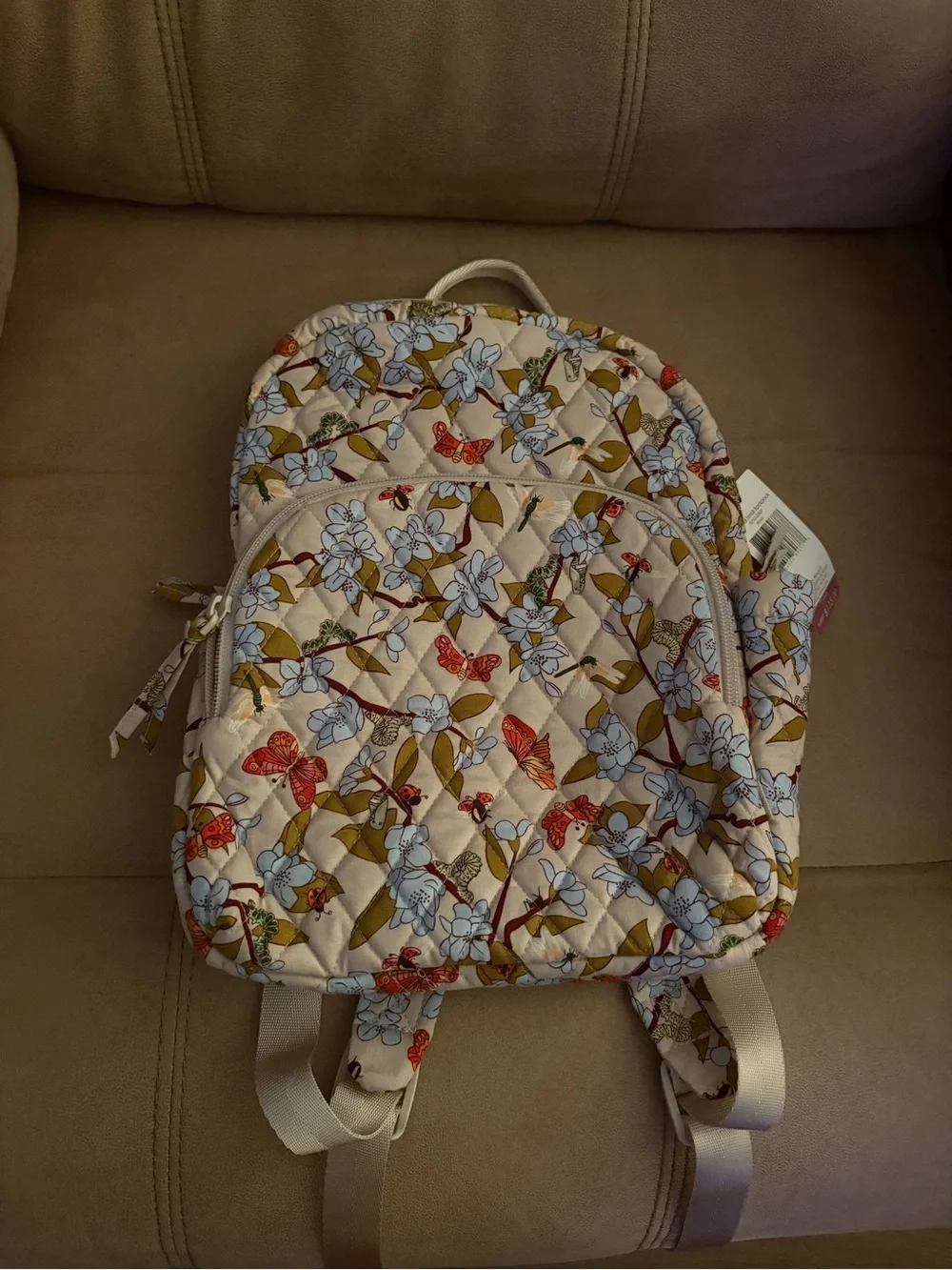 Floral Quilted Mini Backpack